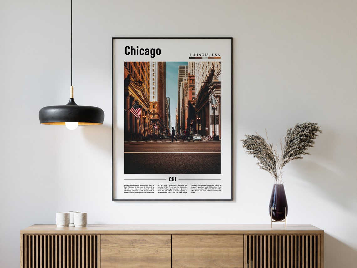Chicago Print Chicago Poster Chicago Wall Art United States Photo United States Poster United States Print - Image 4