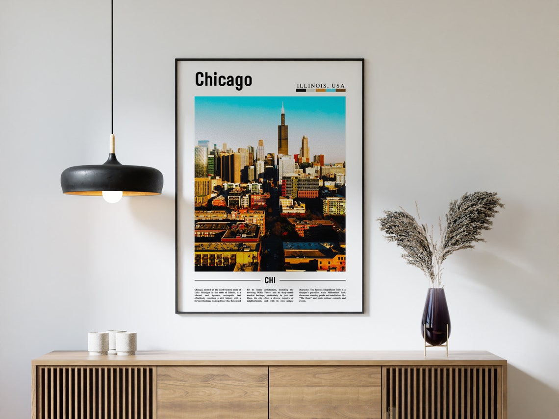 Chicago Print Chicago Poster Chicago Wall Art United States Photo United States Poster United States Print - Image 4