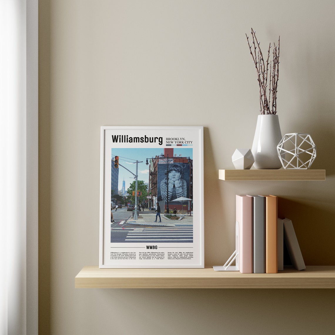 Williamsburg Print Williamsburg Poster Williamsburg Wall Art Oil Painting Poster City Print City Artwork Travel Artwork Travel Wall Art - Image 4