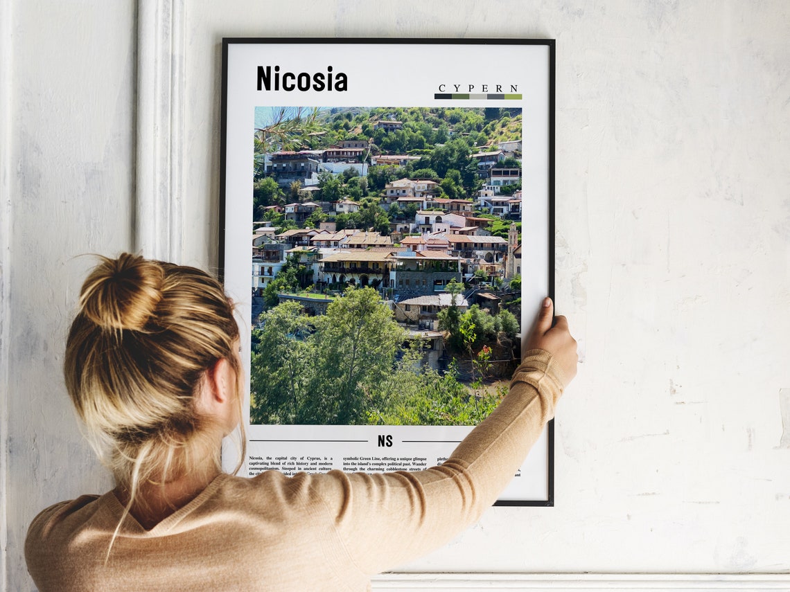 Nicosia Poster Nicosia Print Nicosia Wall Art Minimal Travel Print Travel Destination Oil Painting Poster - Image 5