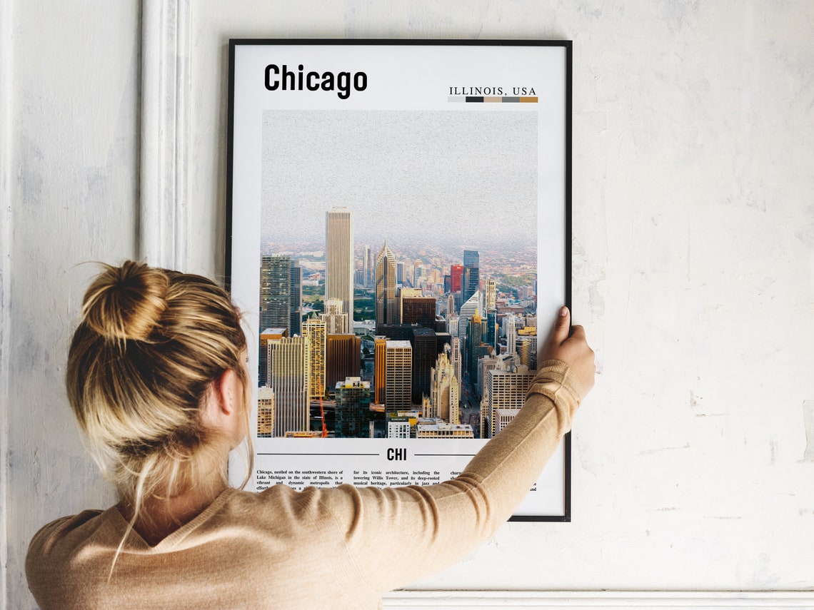Chicago Print Chicago Poster Chicago Wall Art United States Photo United States Poster United States Print - Image 5