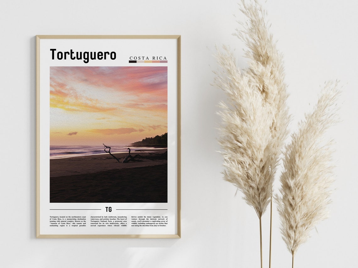 Tortuguero Poster Tortuguero Print Tortuguero Wall Art Central America Poster Central America Print Travel Poster - Image 4