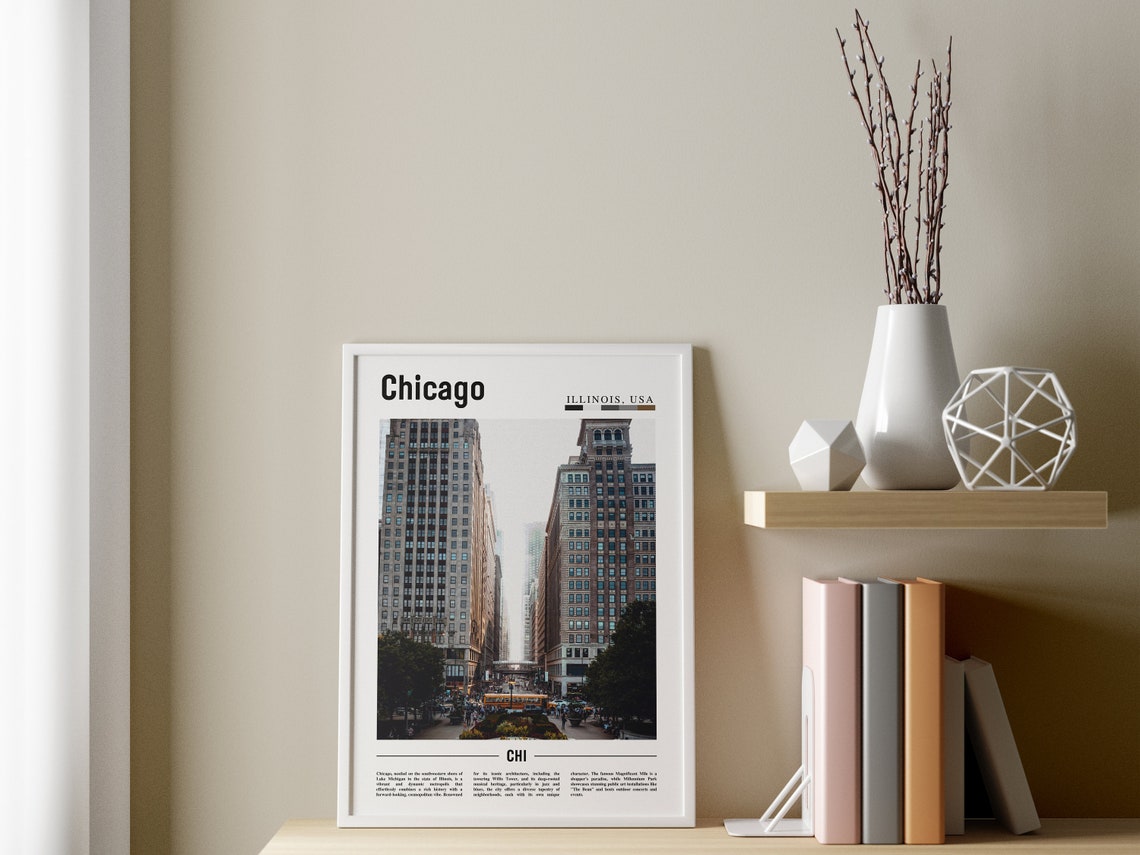 Chicago Print Chicago Poster Chicago Wall Art United States Photo United States Poster United States Print - Image 3