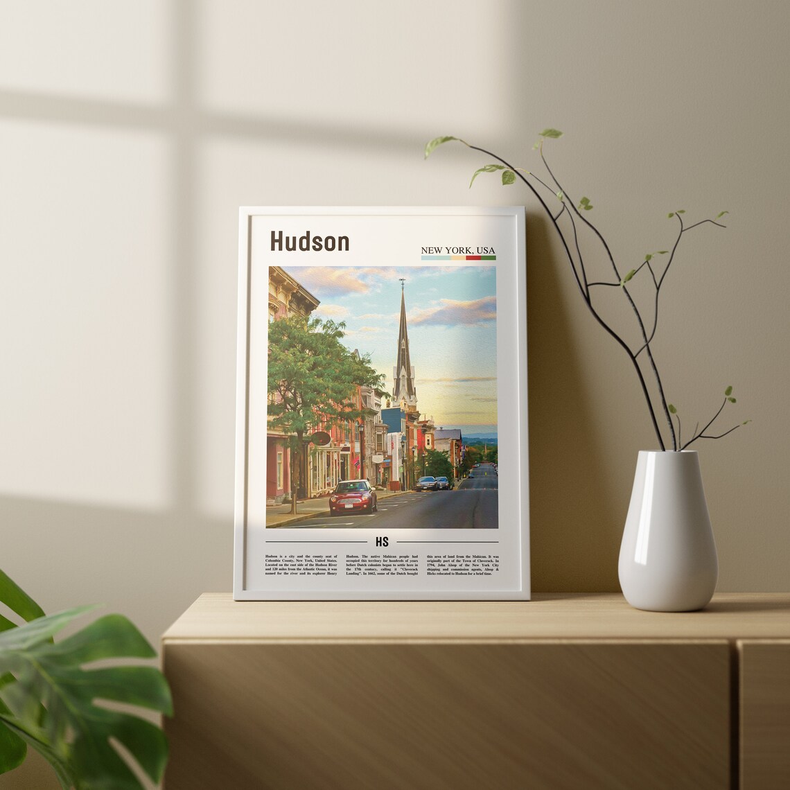 Hudson Colorful City Poster Print, Oil Painting - Image 2
