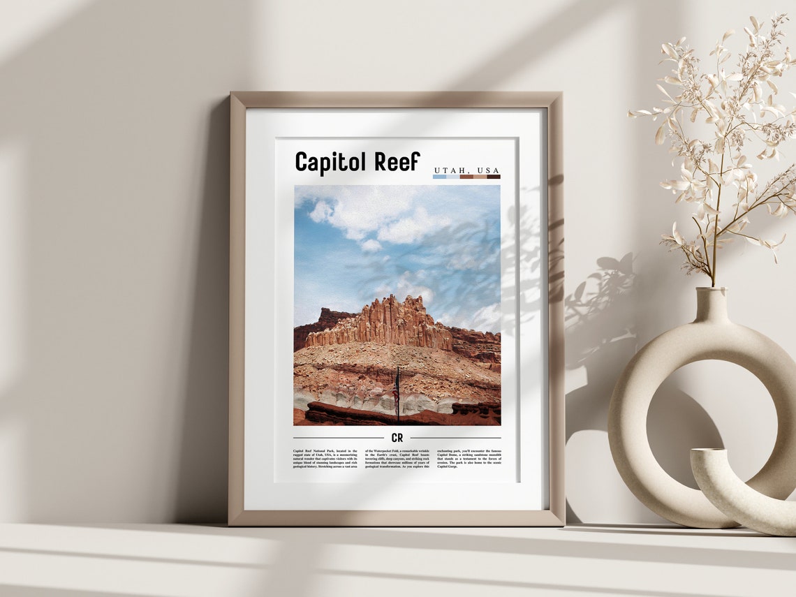 Capitol Reef Poster Capitol Reef Print Capitol Reef Wall Art United States Photo United States Poster United States Print - Image 3