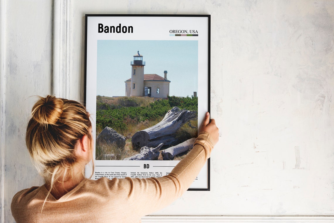 Bandon Print Bandon Poster Bandon Wall Art Oil Painting Poster Colorful City Print City Artwork Travel Artwork Travel Wall Art - Image 4