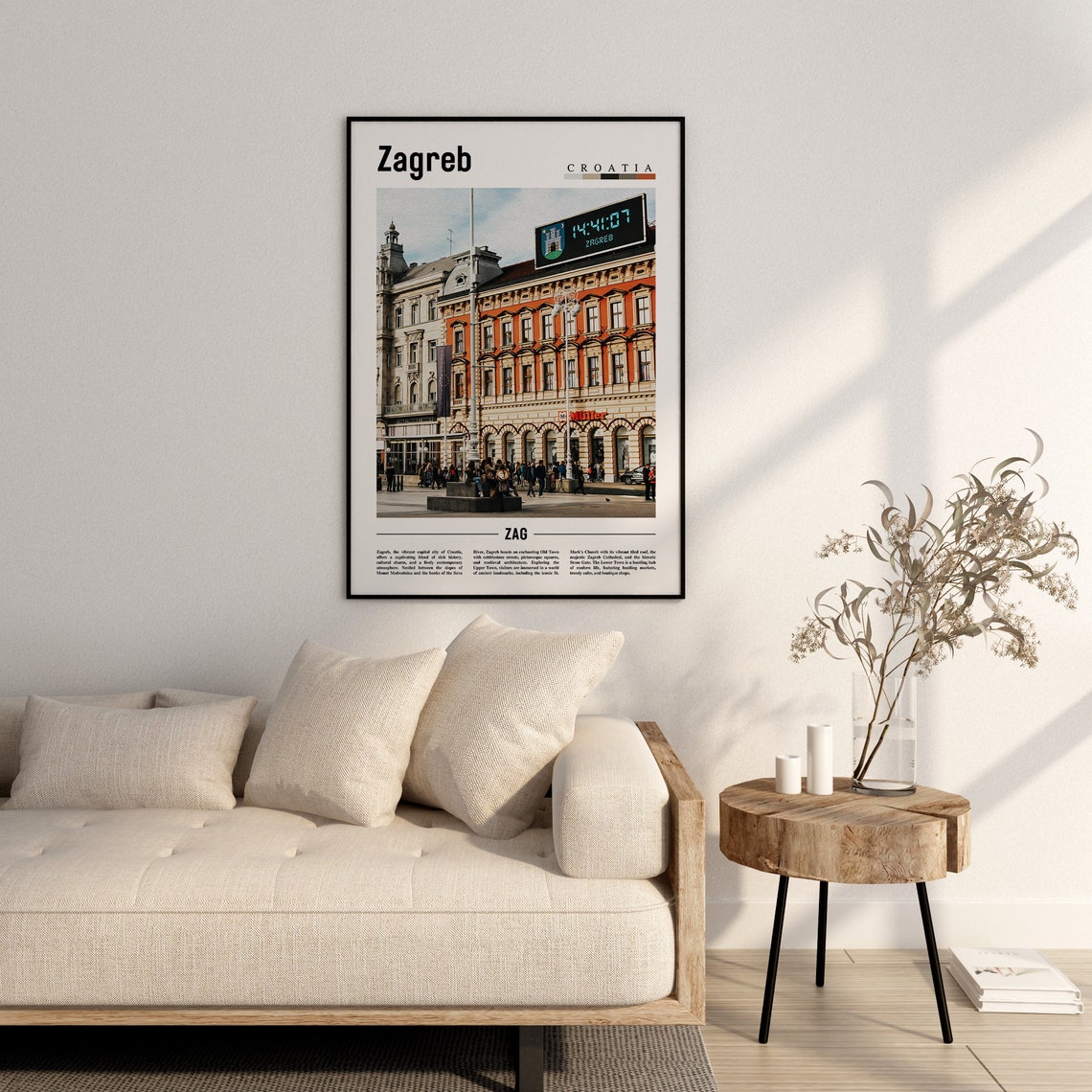 Zagreb Poster Zagreb Print Zagreb Wall Art Europe Photo Europe Poster Europe Print Travel Poster - Image 2