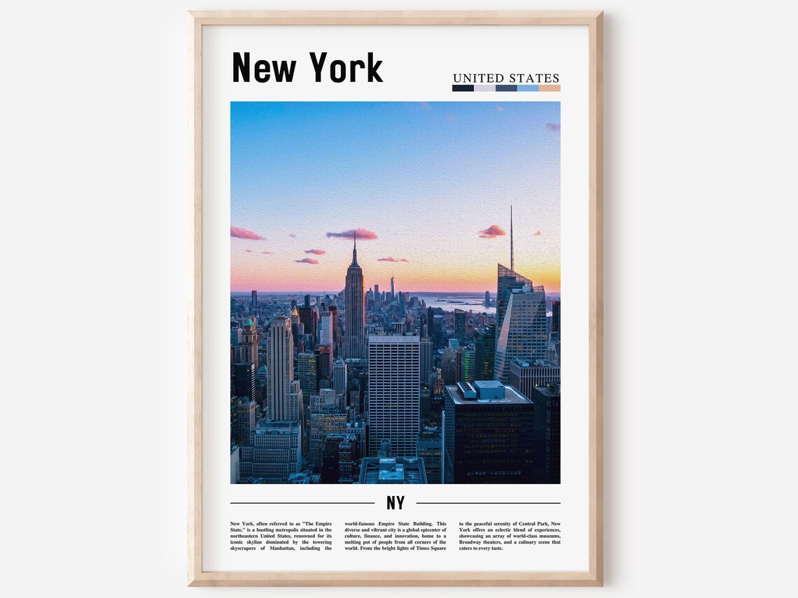 New York Travel Poster, New York Wall Art