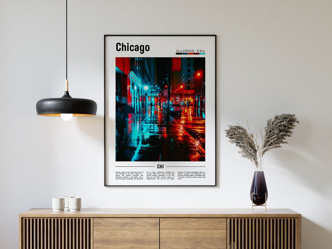 Chicago Print Chicago Poster Chicago Wall Art United States Photo United States Poster United States Print - Image 4