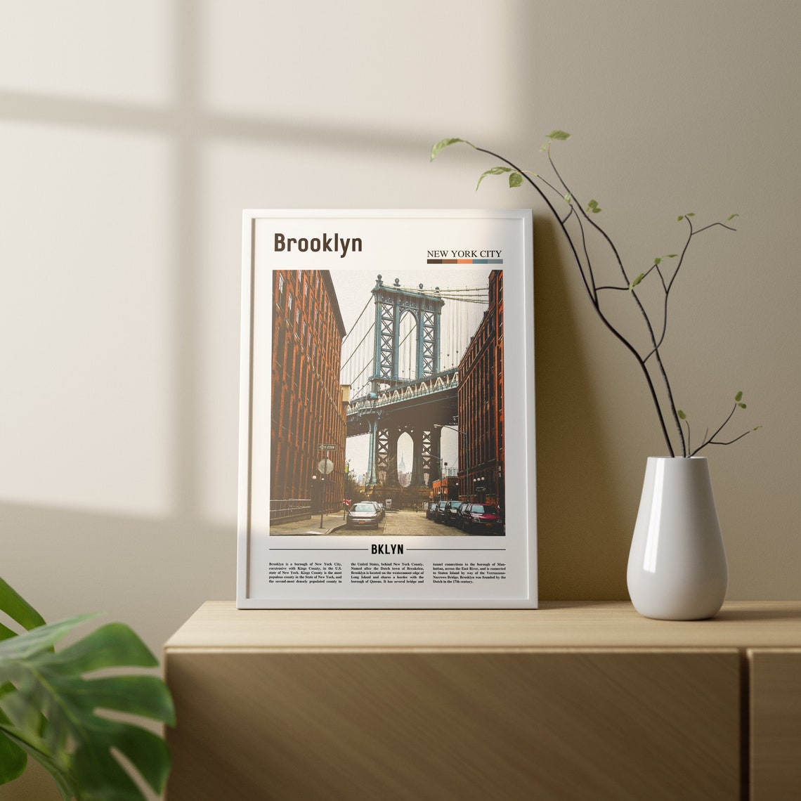 Brooklyn Poster, Colorful City Artwork - Image 2