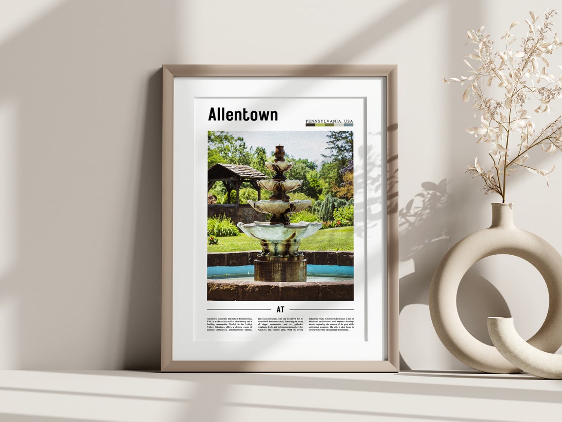 Allentown Poster Allentown Print Allentown Wall Art United States Photo United States Poster United States Print - Image 3