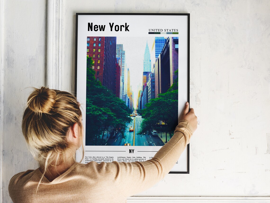 New York Travel Poster, USA Cityscape Art Print - Image 5