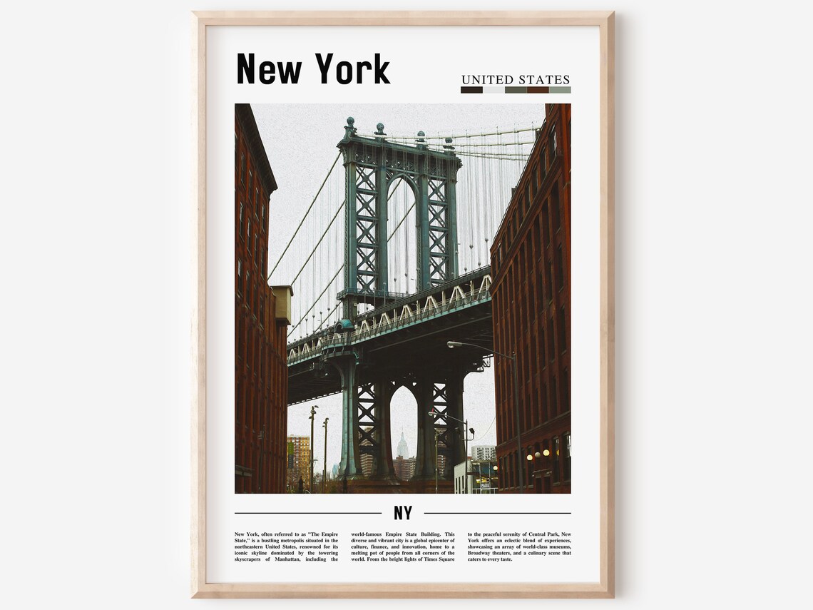 New York Travel Poster, New York Photo Print