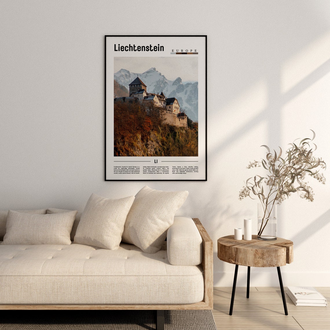 Liechtenstein Poster Liechtenstein Print Liechtenstein Wall Art Europe Photo Europe Poster Europe Print Travel Poster - Image 2