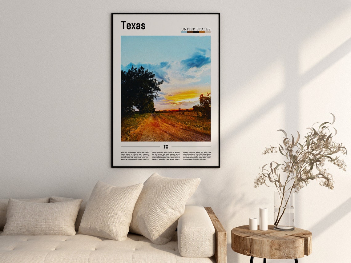Texas Poster Texas Print Texas Wall Art Texas Photo United States Photo United States Poster United States Print - Image 2
