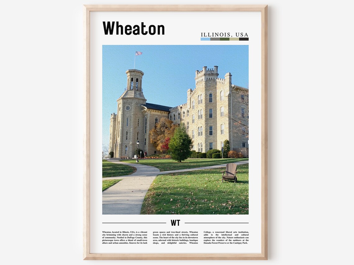Wheaton Poster Wheaton Print Wheaton Wall Art United States Photo United States Poster United States Print