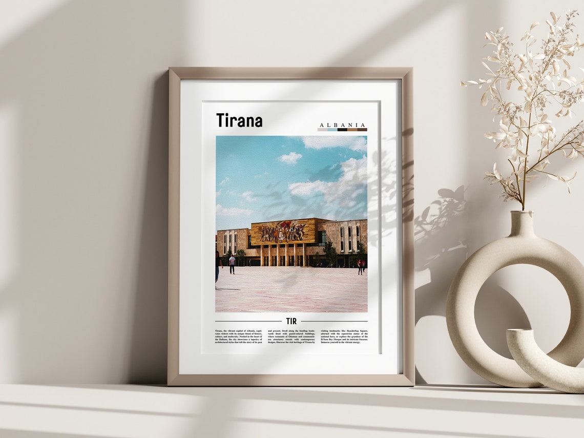 Tirana Poster Tirana Print Tirana Wall Art Europe Photo Europe Poster Europe Print Travel Poster - Image 3