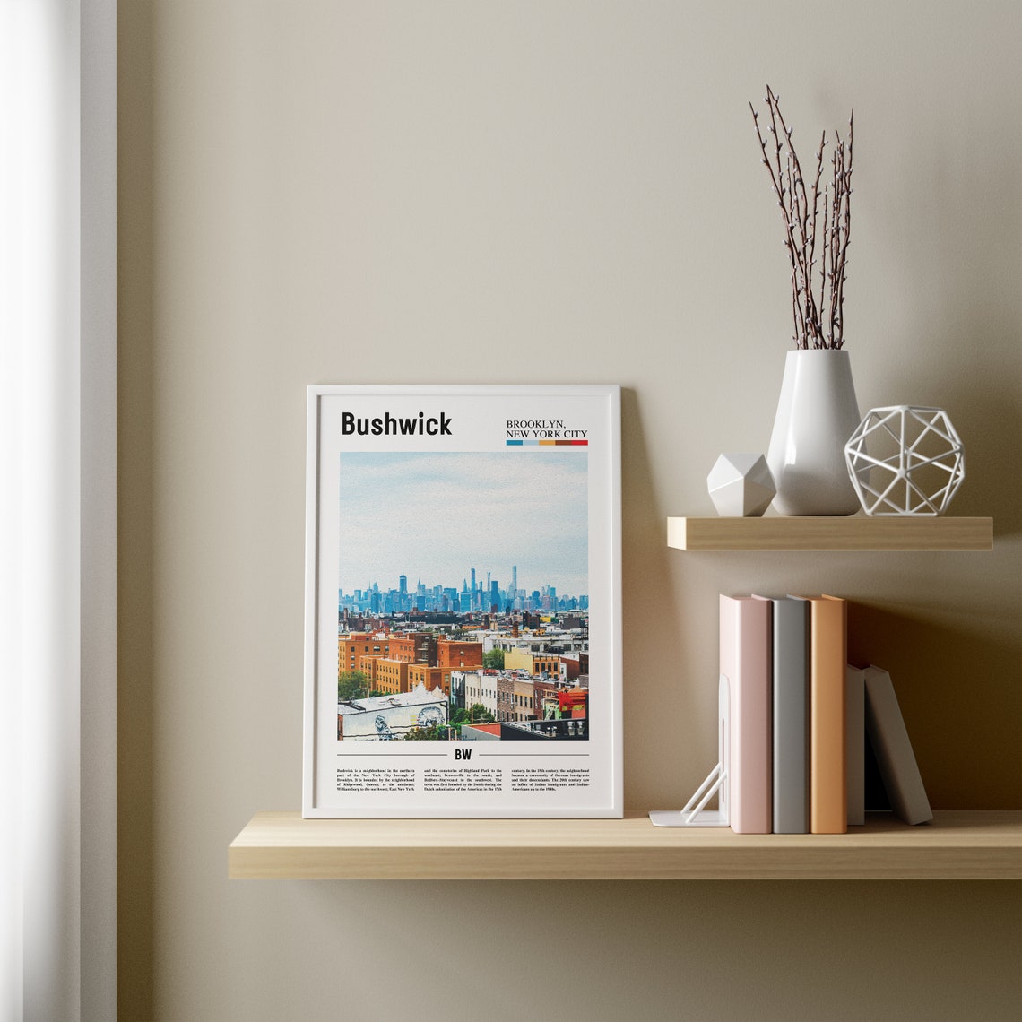 Bushwick Print Bushwick Poster Bushwick Wall Art Oil Painting Poster Colorful City Print City Artwork Travel Artwork Travel Wall Art - Image 4