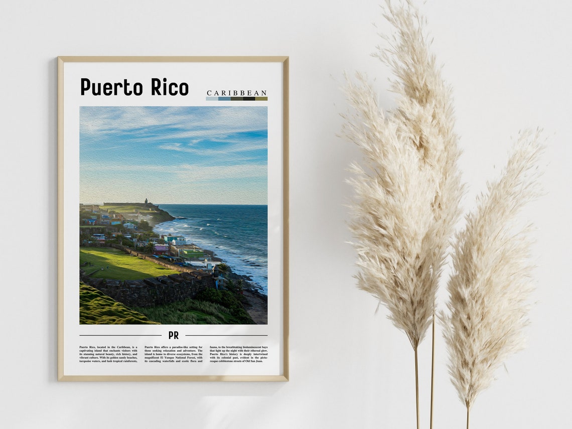 Puerto Rico Poster Puerto Rico Print Puerto Rico Wall Art Caribbean Photo Caribbean Poster Caribbean Print Travel Poster - Image 4