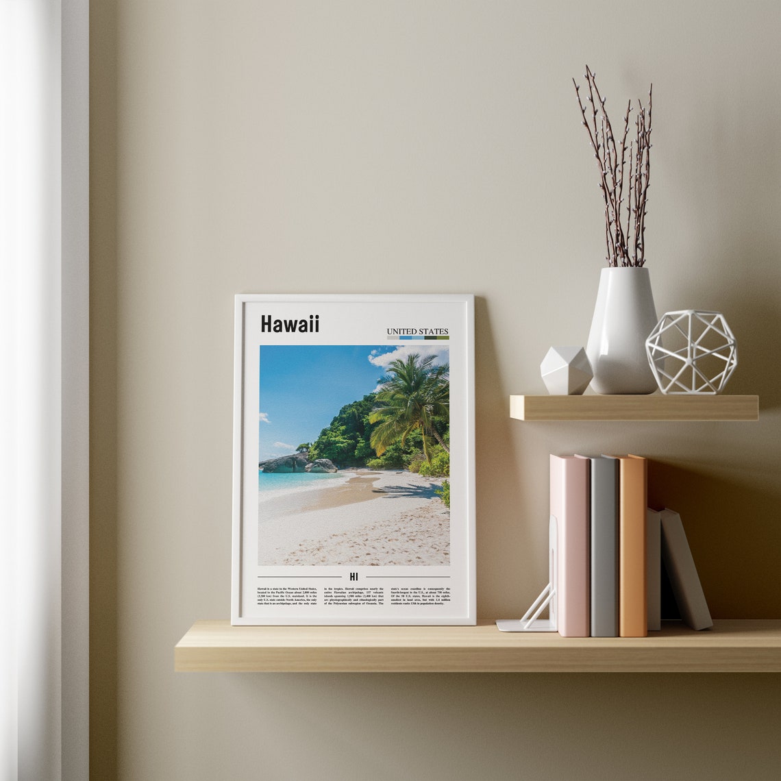 Hawaii Print Hawaii Poster Hawaii Wall Art Oil Painting Poster Colorful City Print City Artwork Travel Artwork Travel Wall Art - Image 3