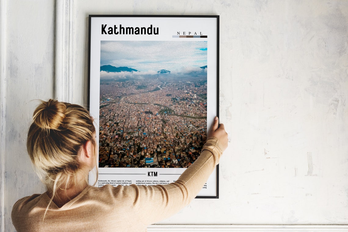 Kathmandu Poster Kathmandu Print Kathmandu Wall Art Asia Print Asia Poster Asia Photo Minimal Travel Poster - Image 5