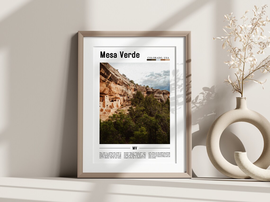 Mesa Verde Poster Mesa Verde Print Mesa Verde Wall Art United States Photo United States Poster United States Print - Image 2