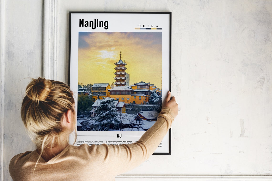 Nanjing Poster Nanjing Print Nanjing Wall Art Asia Print Asia Poster Asia Photo Minimal Travel Poster - Image 5