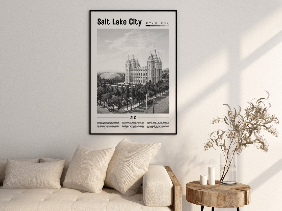 Salt Lake City Minimal Travel Poster - Image 2