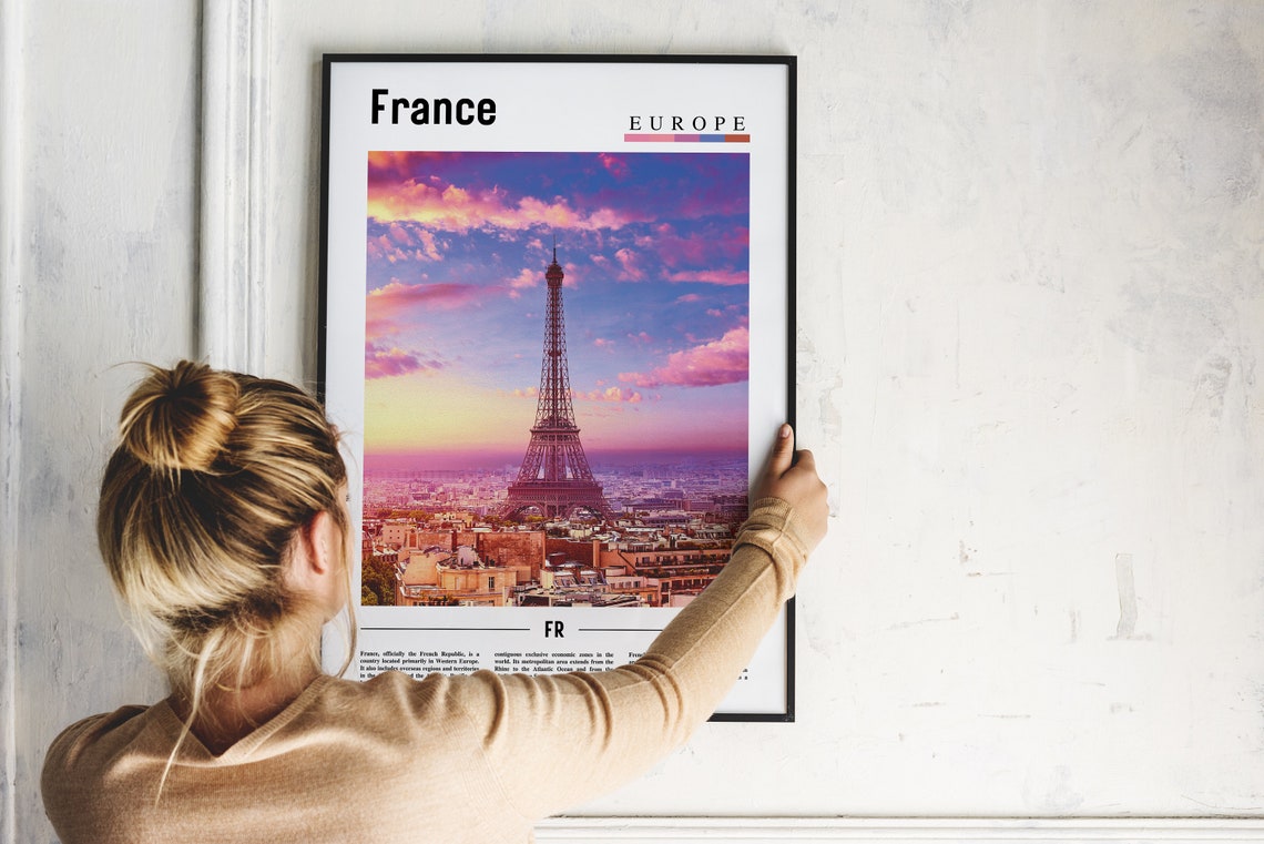 France Print France Poster France Wall Art Oil Painting Poster Colorful City Print City Artwork Travel Artwork Travel Wall Art - Image 4