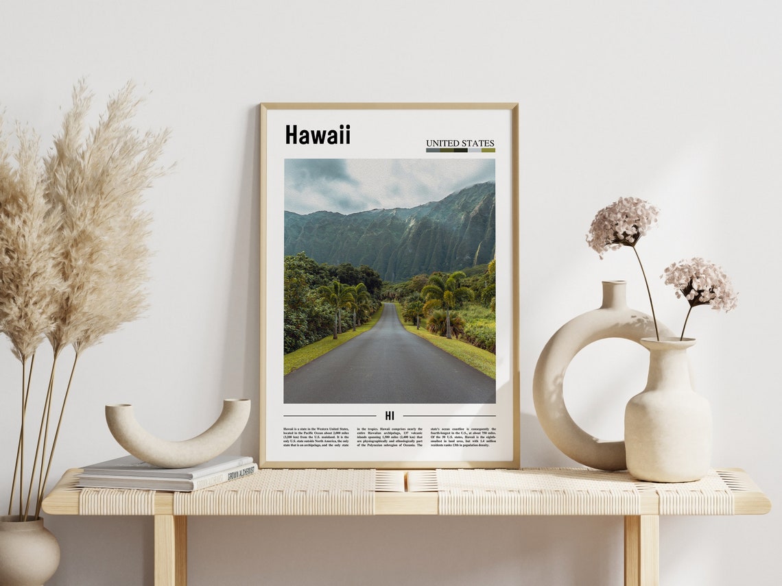 Hawaii Poster Hawaii Print Hawaii Wall Art United States Photo United States Poster United States Print Travel Poster - Image 5