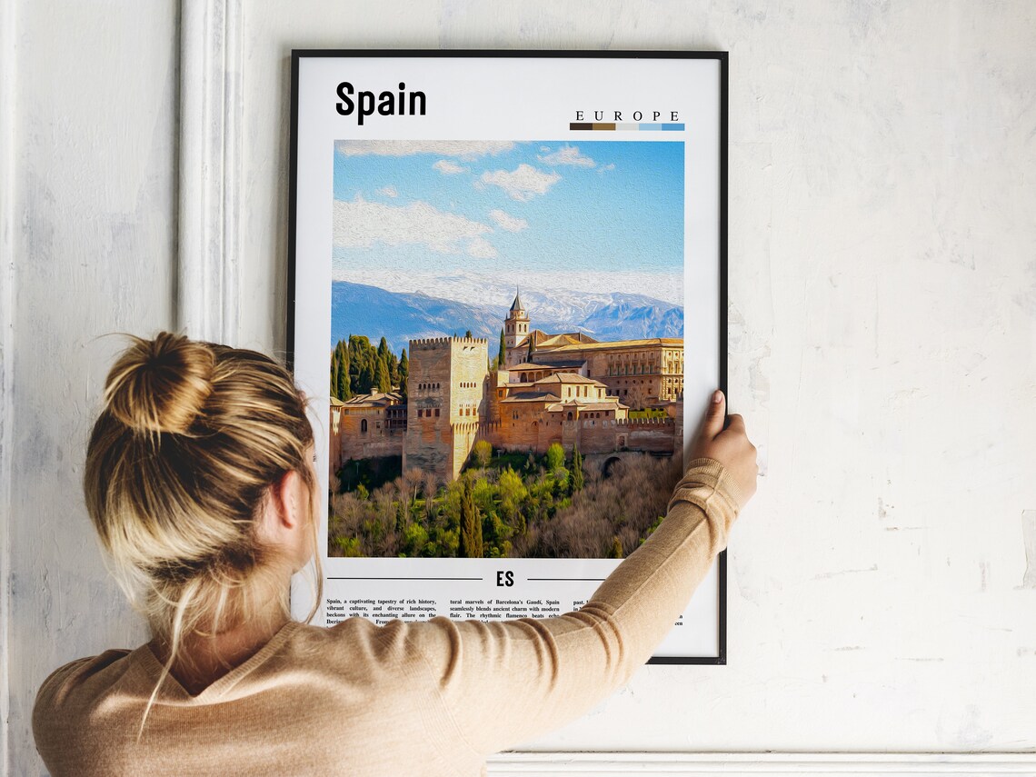 Spain Poster Spain Print Spain Wall Art Spain Photo Spain Art Print Spain Art Minimal Travel Poster Travel Print - Image 5
