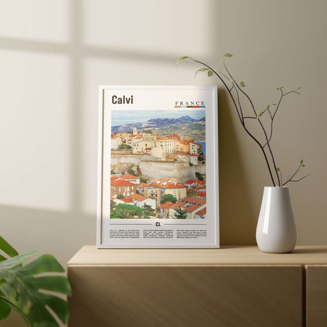 Calvi Print Calvi Poster Calvi Wall Art Oil Painting Poster Colorful City Print City Artwork Travel Artwork Travel Wall Art - Image 2