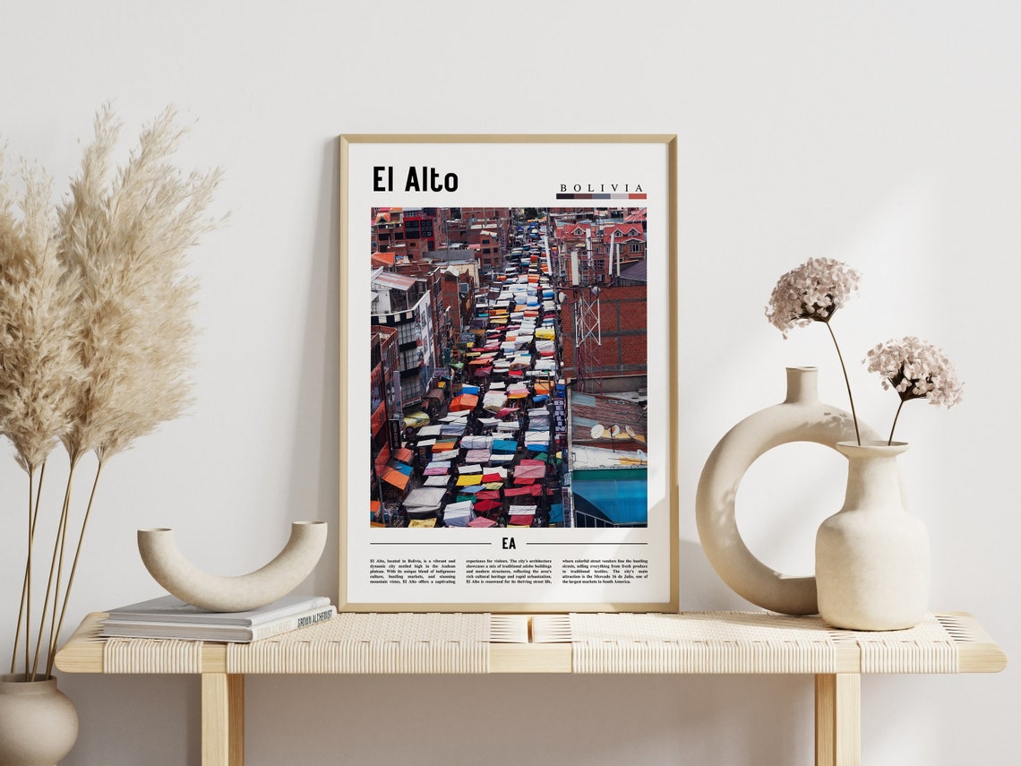 El Alto Poster El Alto Print El Alto Wall Art South America Poster South America Print Travel Poster - Image 6