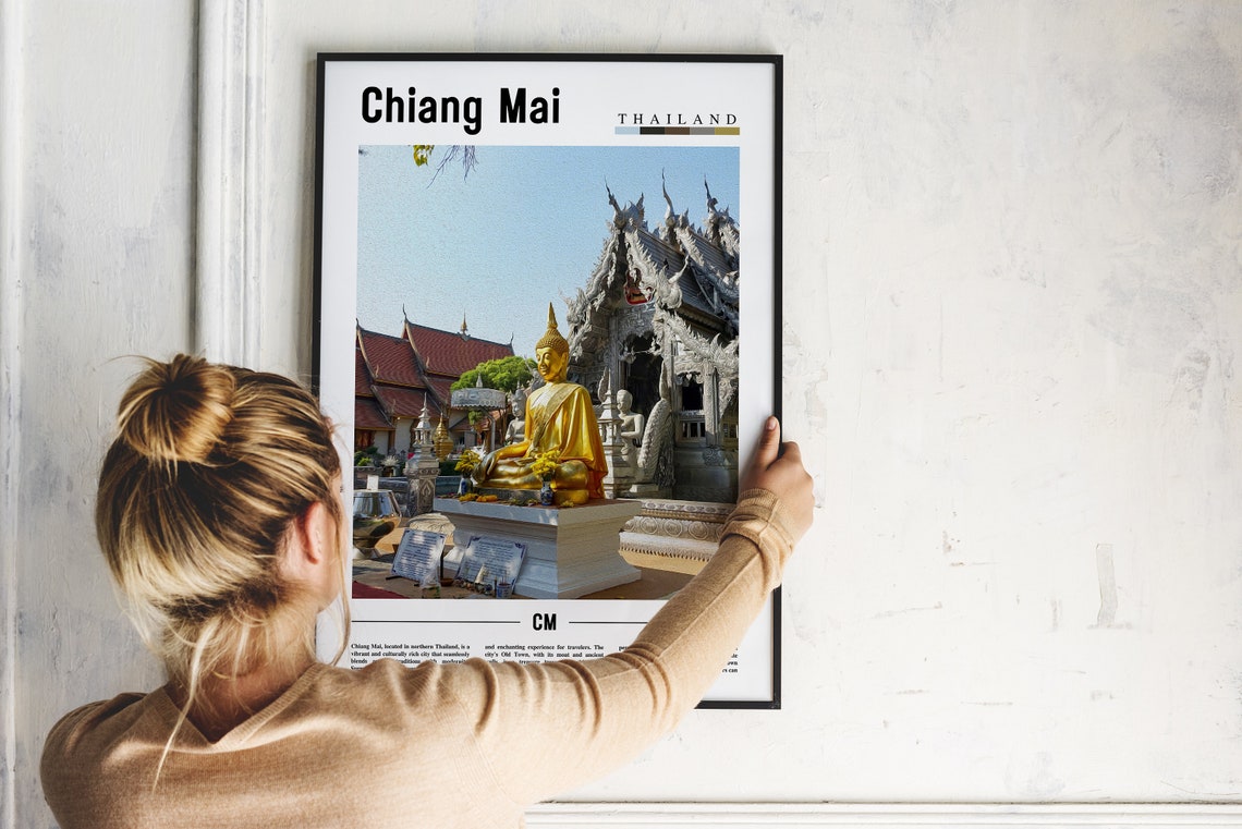 Chiang Mai Poster Chiang Mai Print Chiang Mai Wall Art Asia Print Asia Poster Asia Photo Minimal Travel Poster - Image 5