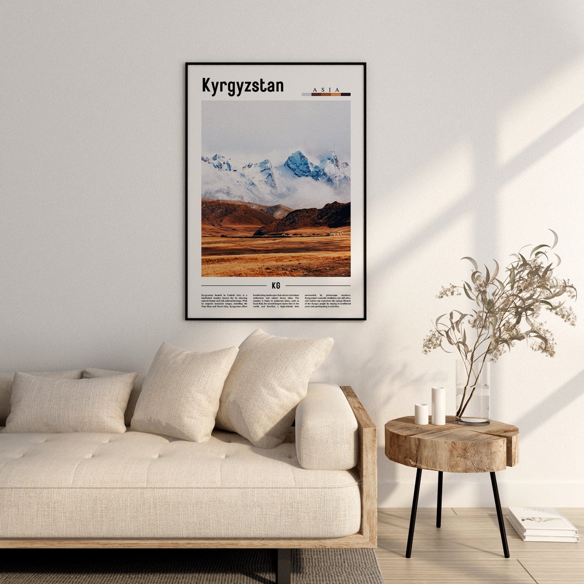 Kyrgyzstan Poster Kyrgyzstan Print Kyrgyzstan Wall Art Asia Print Asia Poster Asia Photo Minimal Travel Poster - Image 2