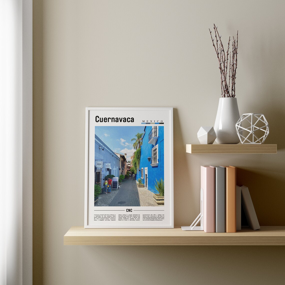Cuernavaca Minimal Travel Poster, Oil Painting - Image 4