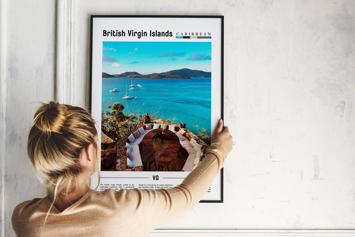 British Virgin Islands Minimal Travel Art Print - Image 5