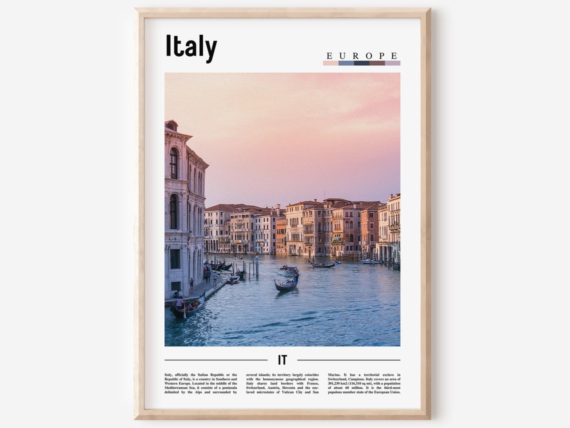 Italy Minimal Travel Poster