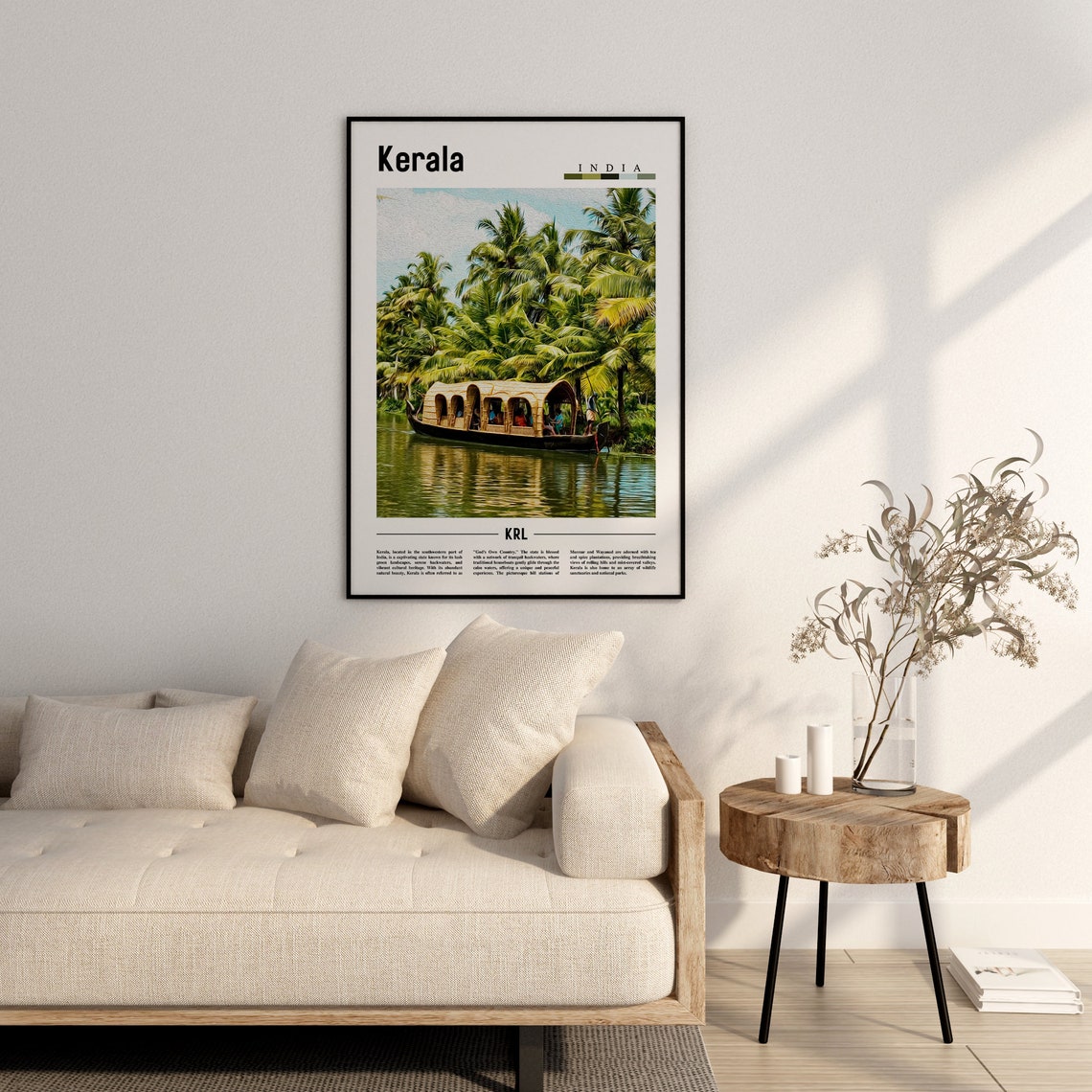 Kerala Poster Kerala Print Kerala Wall Art Asia Print Asia Poster Asia Photo Minimal Travel Poster - Image 2