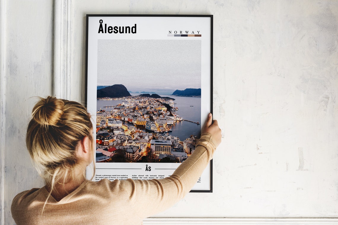 Lesund Poster Lesund Print Lesund Wall Art Europe Photo Europe Poster Europe Print Travel Poster - Image 5