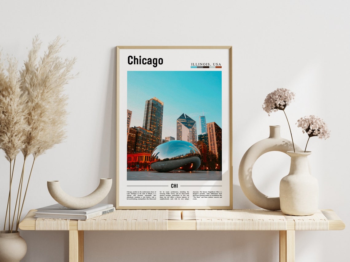 Chicago Print Chicago Poster Chicago Wall Art United States Photo United States Poster United States Print - Image 6