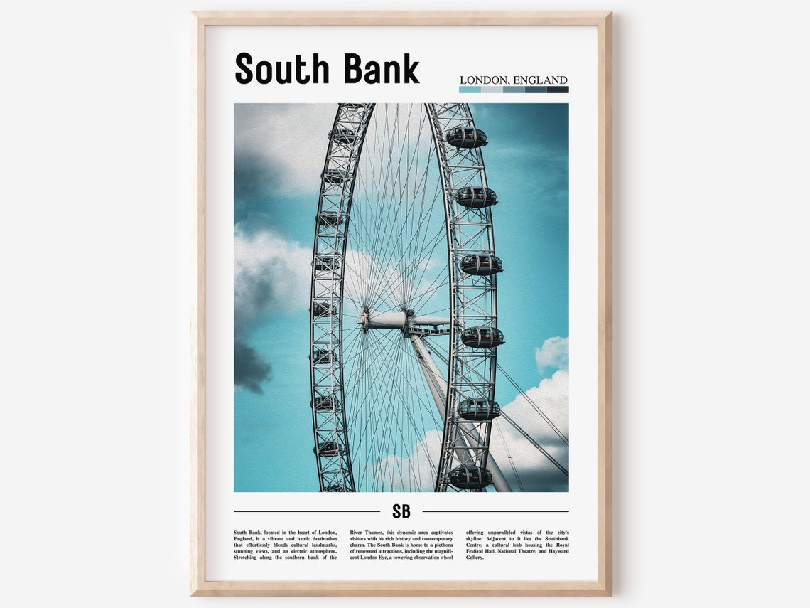 South Bank Poster South Bank Print South Bank Wall Art Europe Photo Europe Poster Europe Print Travel Poster