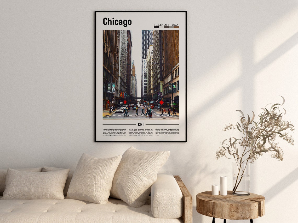 Chicago Print Chicago Poster Chicago Wall Art United States Photo United States Poster United States Print - Image 2