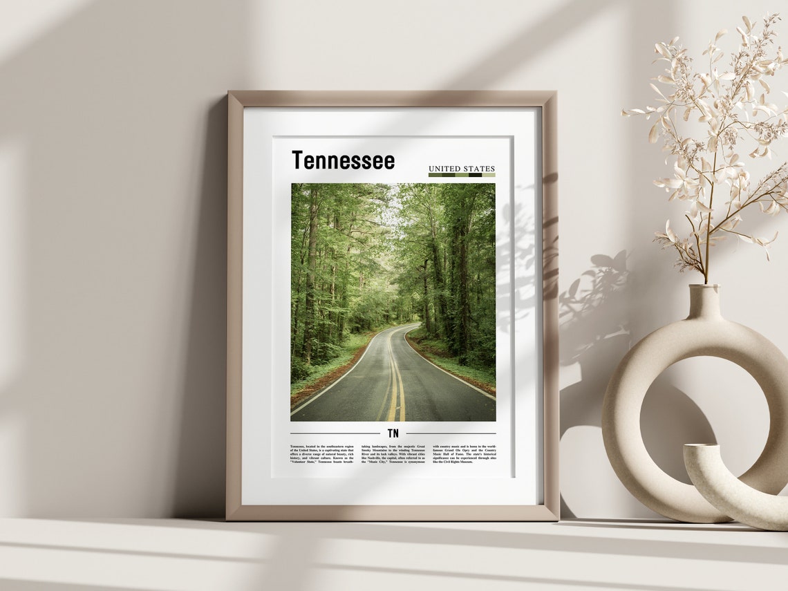 Tennessee Poster Tennessee Print Tennessee Wall Art United States Photo United States Poster United States Print - Image 3