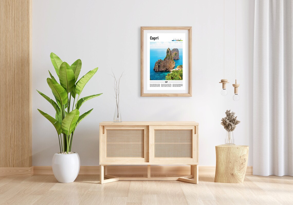 Capri Print Capri Poster Capri Wall Art Italy Photo Italy Poster Italy Print Italy Wall Art Minimal Travel Poster - Image 6