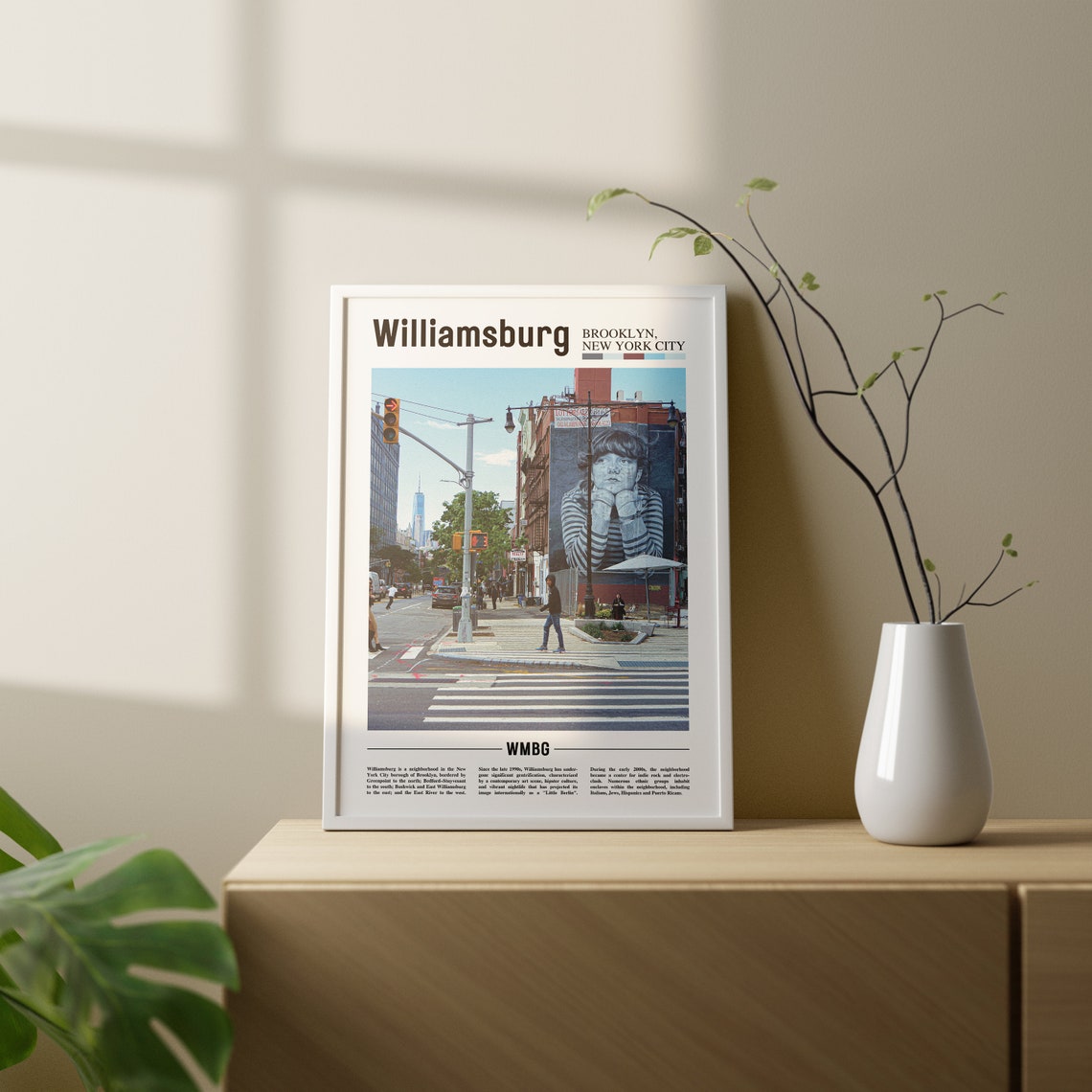 Williamsburg Print Williamsburg Poster Williamsburg Wall Art Oil Painting Poster City Print City Artwork Travel Artwork Travel Wall Art - Image 3