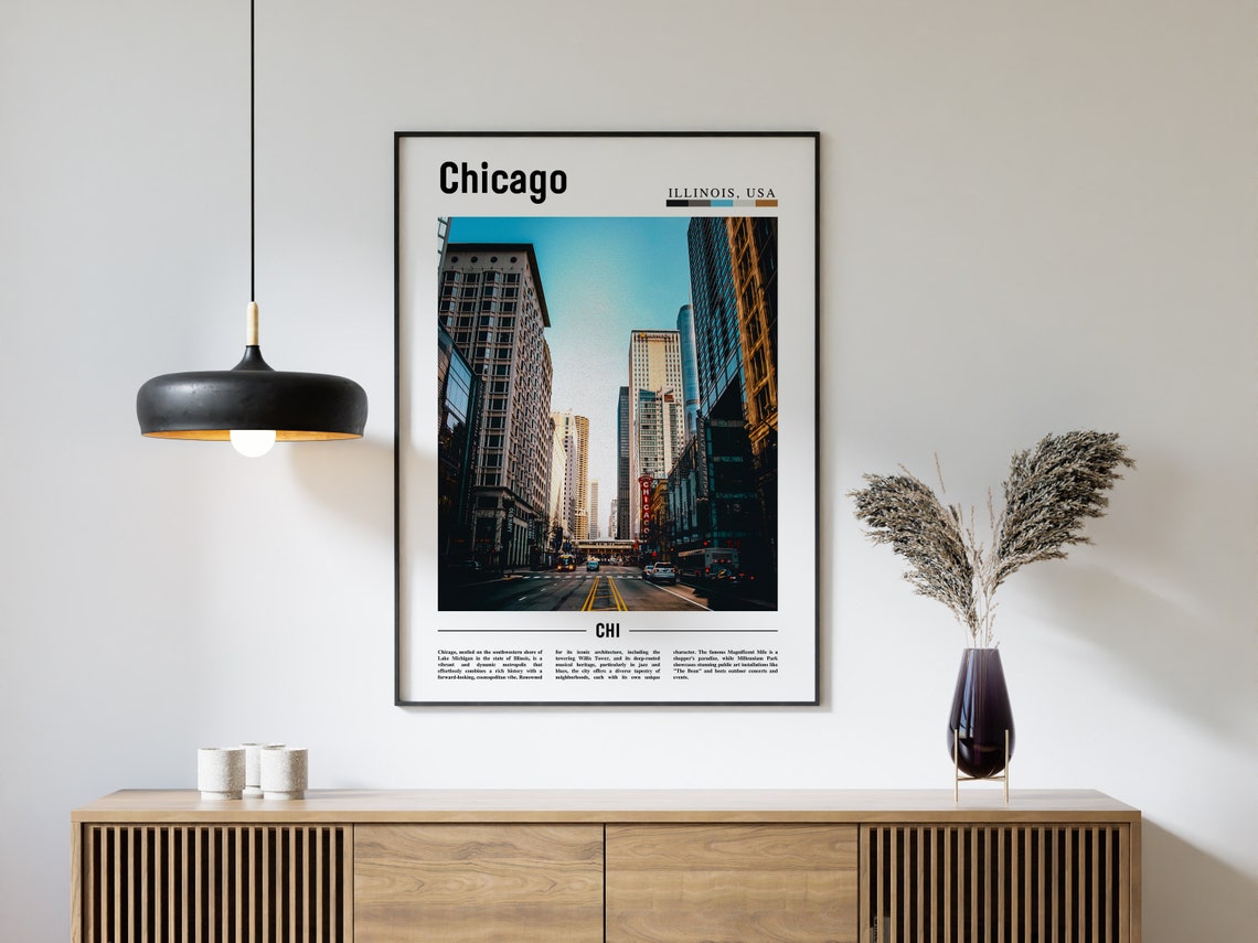 Chicago Print Chicago Poster Chicago Wall Art United States Photo United States Poster United States Print - Image 4