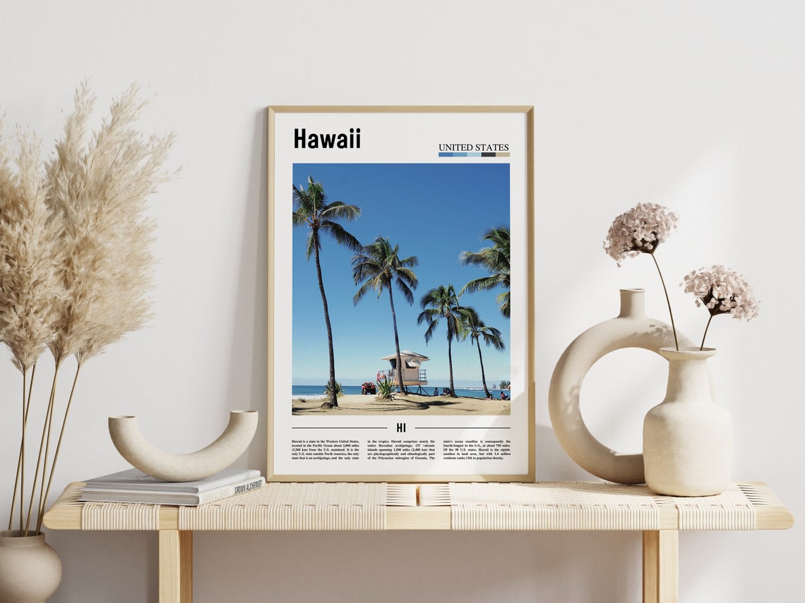 Hawaii Poster Hawaii Print Hawaii Wall Art United States Photo United States Poster United States Print Travel Poster - Image 6