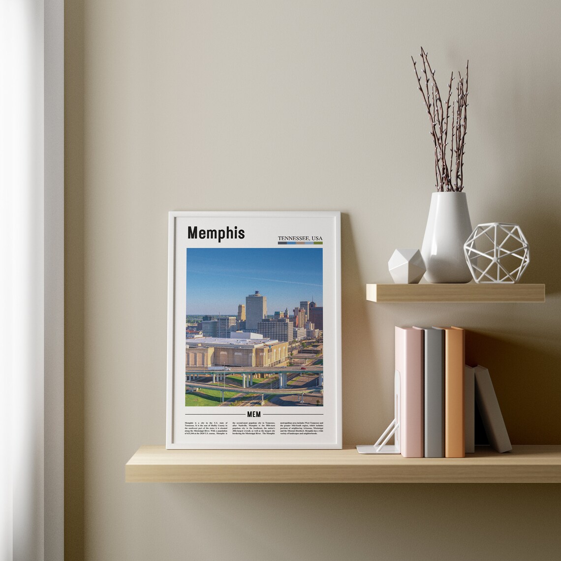 Memphis Print, Colorful City Travel Poster - Image 3