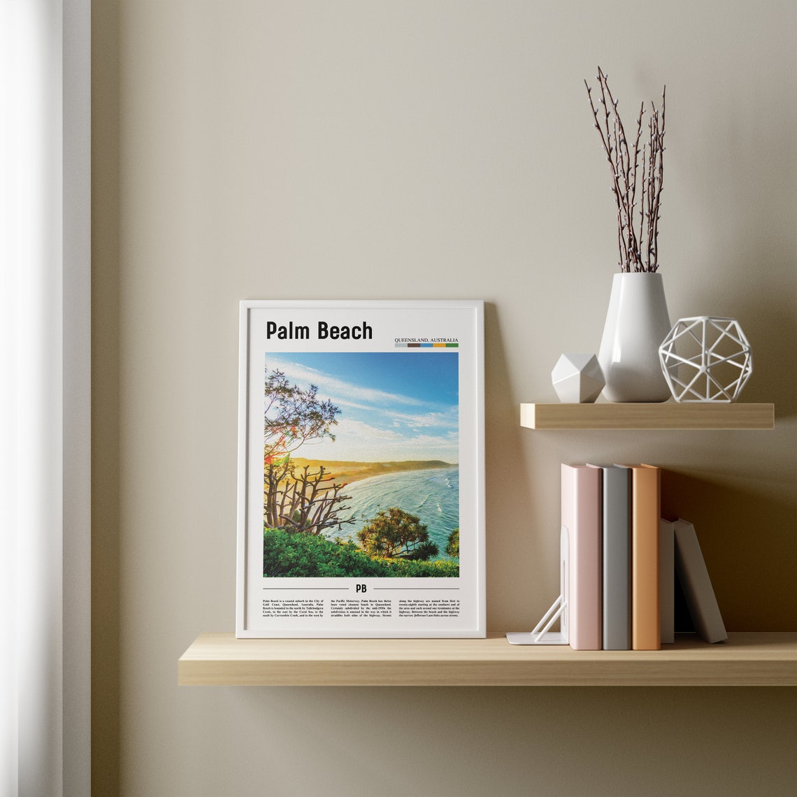Palm Beach Print Palm Beach Poster Palm Beach Wall Art Oil Painting Poster City Print City Artwork Travel Artwork Travel Wall Art - Image 3